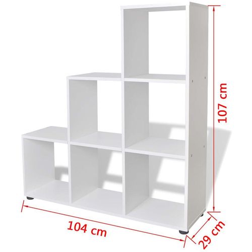 242552 Staircase Bookcase/Display Shelf 107 cm White slika 1