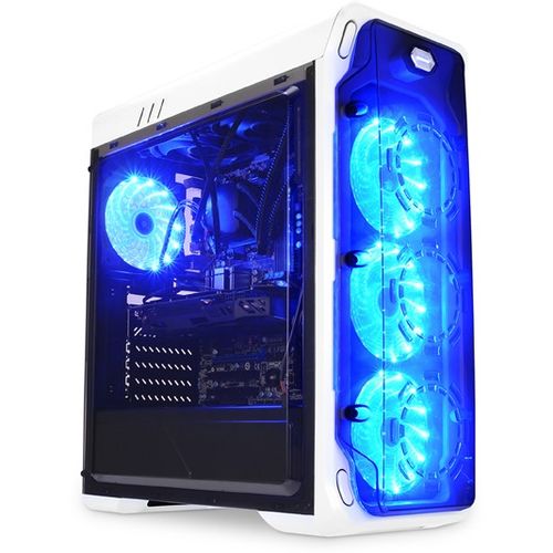 LC POWER 988W-ON Midi-Tower Kućište  ATX Micro-ATX Mini-ITX Gaming bez napajanja bela slika 1