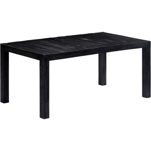 Blagovaonski stol crni 180 x 90 x 76 cm od masivnog drva manga slika 39