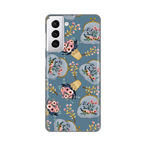 Torbica Silikonska Print za Samsung G991B Galaxy S21 Retro Blue slika 1