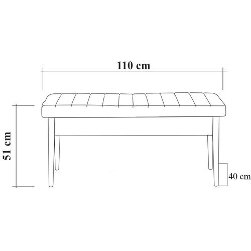 Woody Fashion Klupa, Orah Kamen, Vina Bench - Walnut, Stone slika 7