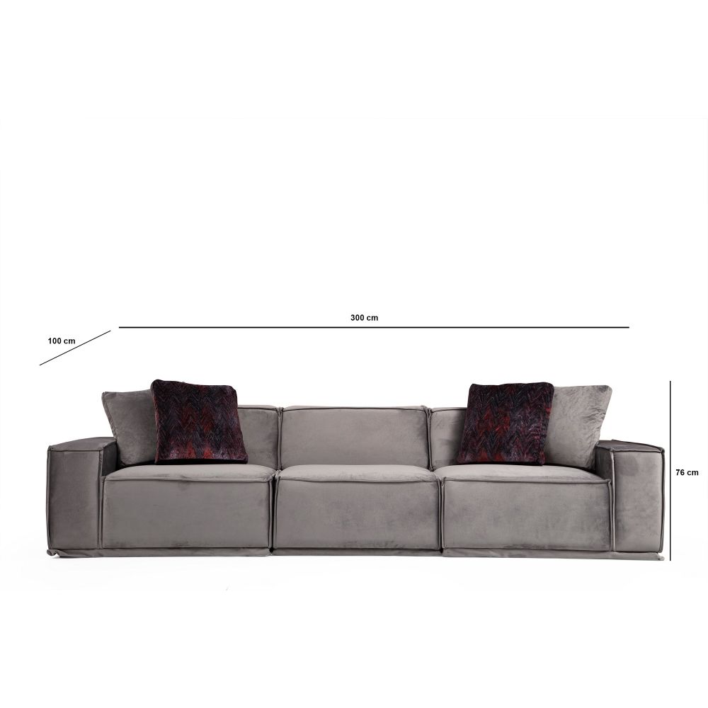 Sofa Lego 3-sjed Grey slika 9
