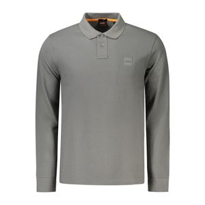 HUGO BOSS LONG SLEEVE POLO MEN GREY