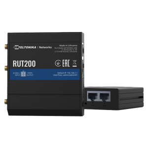 Teltonika RUT200 Industrial LTE WiFi Router, 4G, 1xWAN, 1xLAN, 1xSIM