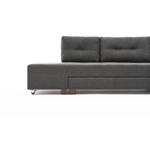 Atelier Del Sofa Manama Corner Sofa Bed Right - Anthracite Anthracite Corner Sofa-Bed slika 8