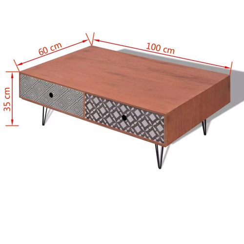 Stolić za kavu 100x60x35 cm Smeđi slika 13