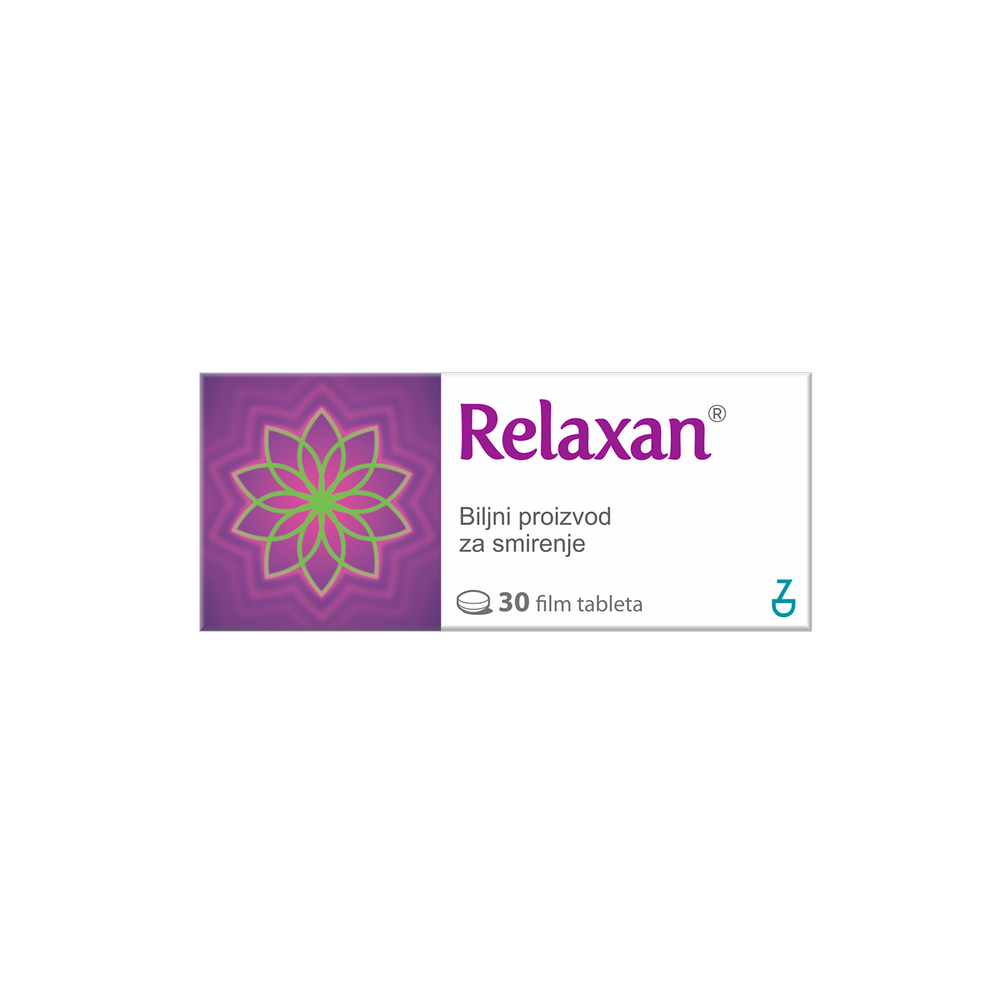 RELAXAN TBL A30 ZADA - Prirodni Dodatak Prehrani za Smirenje slika 1