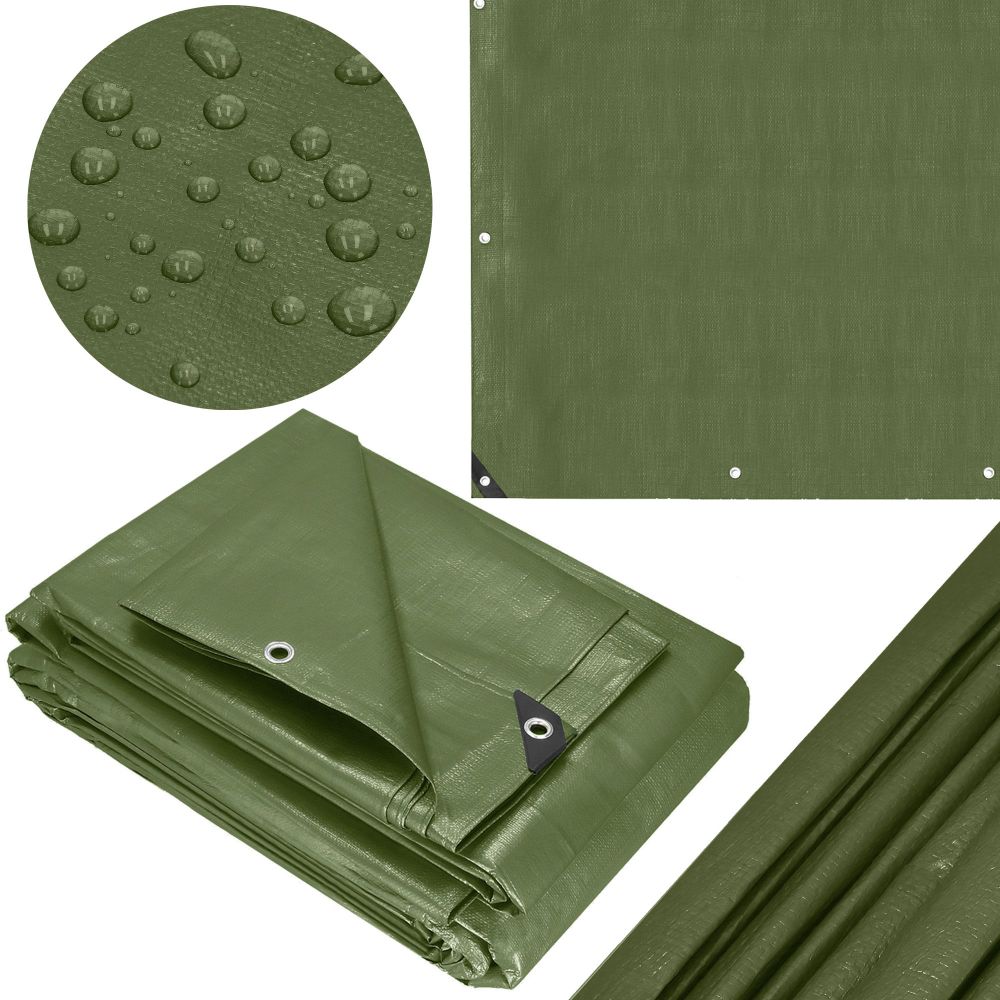 Cerada 5 x 8 m tamnozelena srebrna slika 3