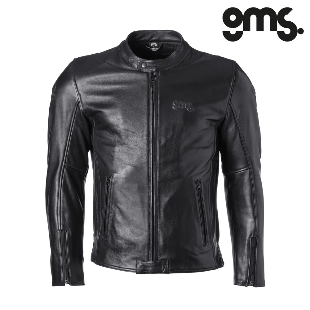 Kožna jakna za motor GMS The Roland Stones - Crna vel.2XL slika 1
