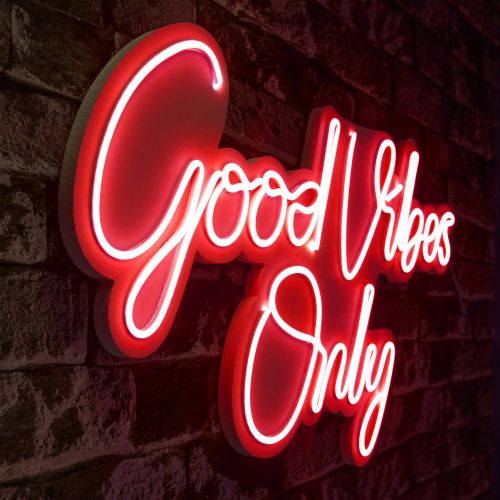 Wallity Ukrasna plastična LED rasvjeta, Good Vibes Only 2 - Red slika 7