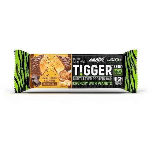 AMX TIGGER Zero bar 60g - peanut butter caramel slika 1