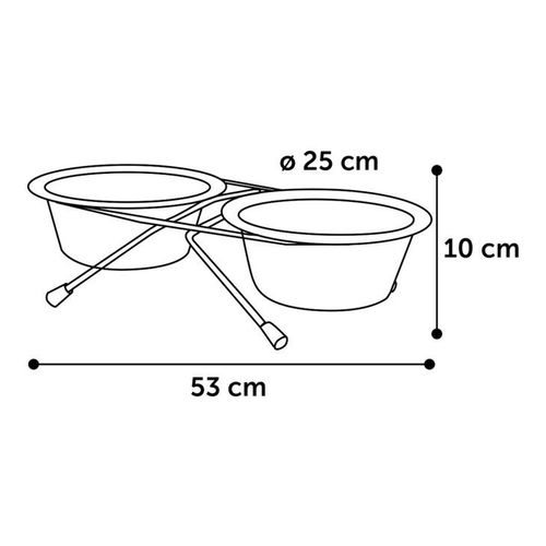 Neklizajuća posuda od nehrđajućeg čelika za pse - 2x2500ml slika 2