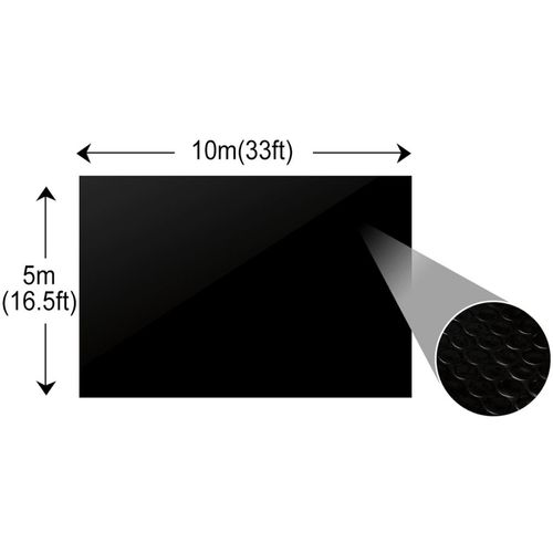 Pravokutni PE solarni crni pokrivač za bazen 10 x 5m slika 13