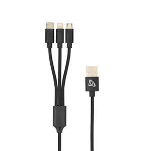 Kabel SBOX USB 2.0 -> 8-pin/Type-C/micro USB kabel za punjenje 2.4A 1M