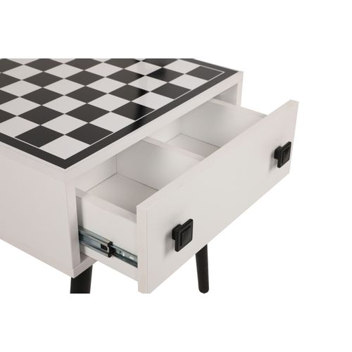 Woody Fashion Šahovski stol, Bijela boja Crno, Chesso - Black, White slika 11