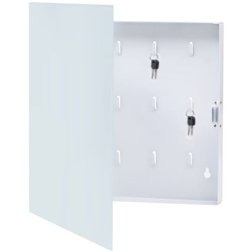 Kutija za ključeve s magnetnom pločom bijela 35 x 35 x 5,5 cm slika 16
