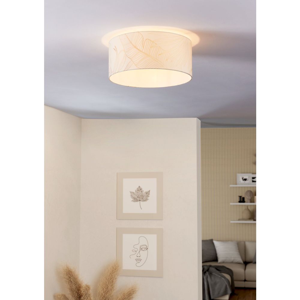 Eglo stropna lampa 'Bucamaranga' - bijela/zlatna, E27, promjer 475 mm slika 5