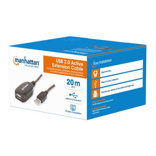 Kabl Manhattan 150958 USB-A M/F 2.0/480Mbps/produžni aktivni/20m slika 2