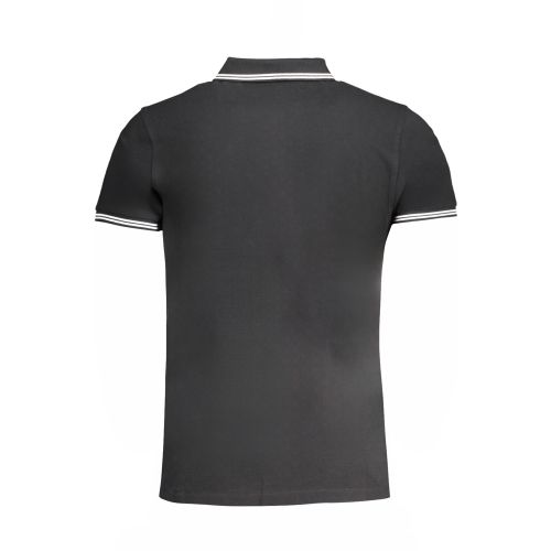 CAVALLI CLASS MEN'S SHORT SLEEVED POLO SHIRT BLACK slika 2