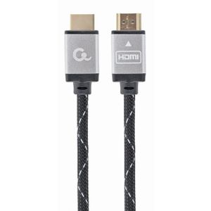 Gembird CCB-HDMIL-3M MONITOR Cable, Select Plus Series, High speed HDMI 4K with Ethernet, HDMI/HDMI M/M, Gold Plated, Braided, 3m