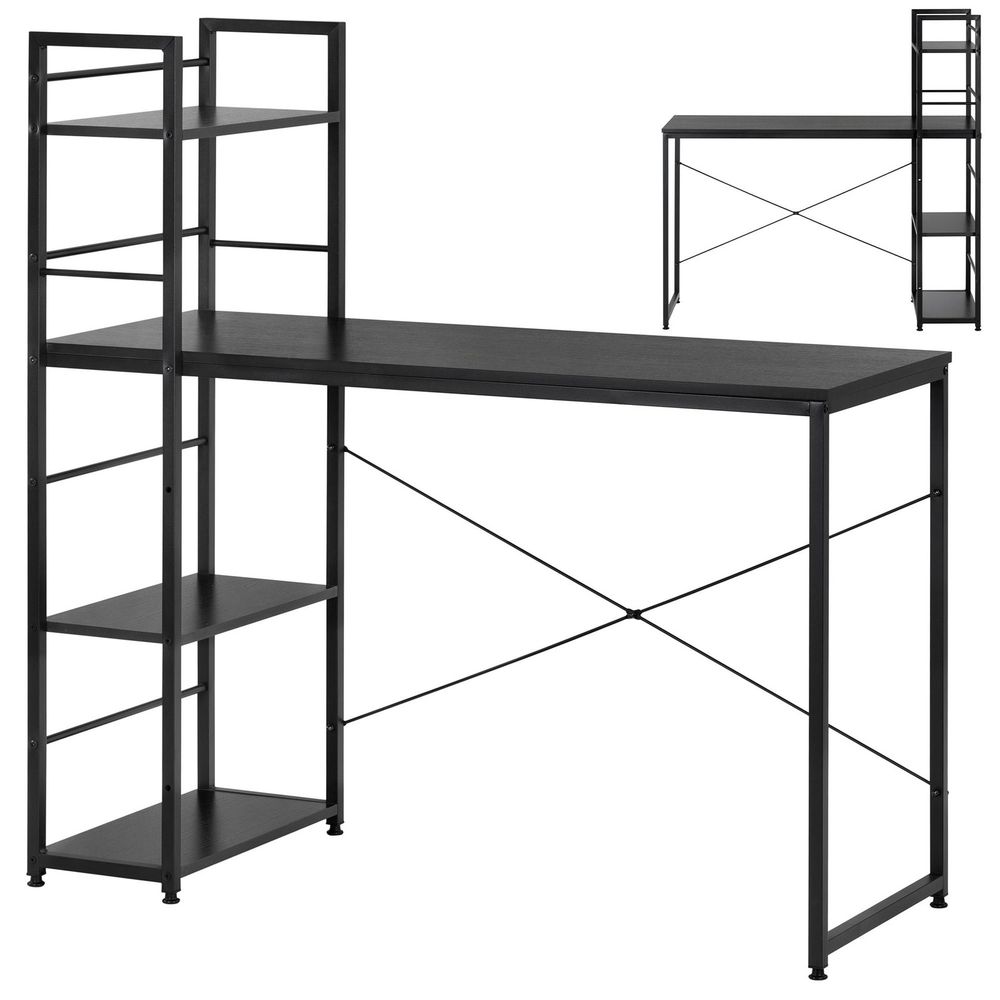 Radni stol 120 x 64 x 120 cm crni slika 3