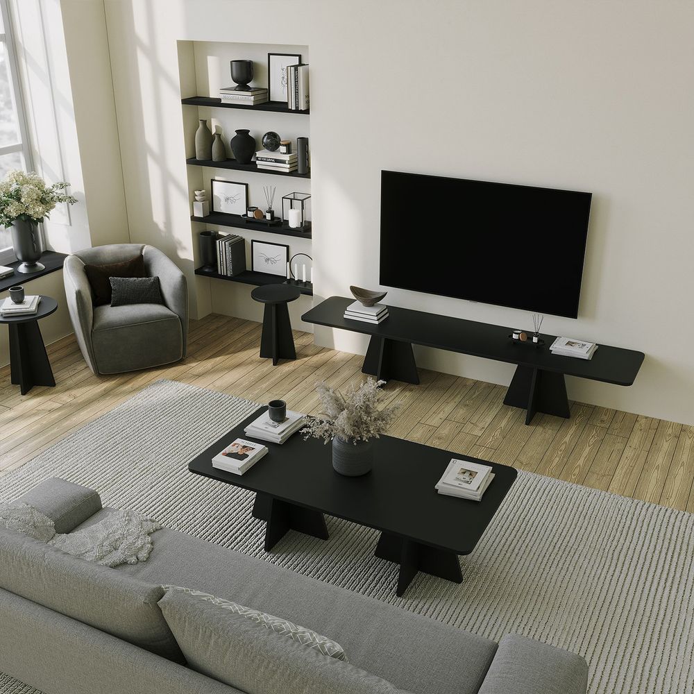 TV Komoda Mushroom - Black Black slika 2