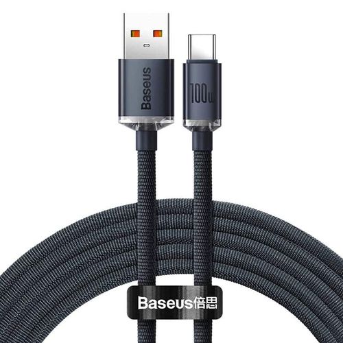 Baseus Crystal Shine kabel USB na USB-C 100W 2m (crni) slika 1