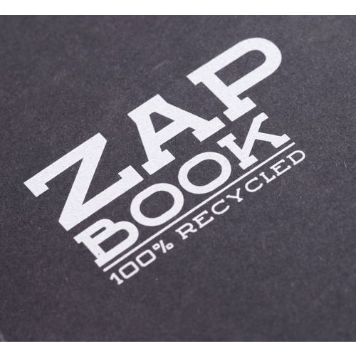 Clairefontaine Zap book A5 80gr 160L, crna boja, bjanko, 100% reciklirani papir slika 2