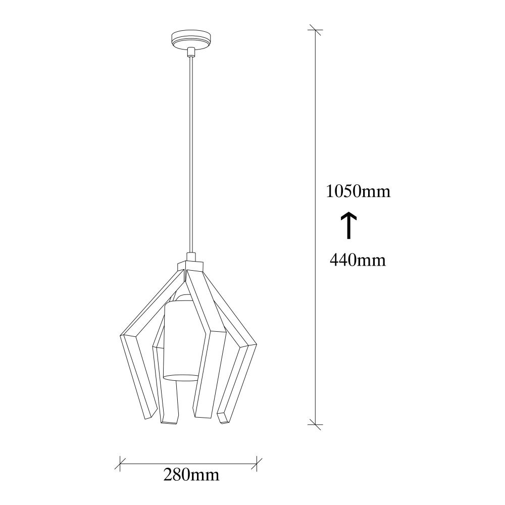 Luster od Crnog Drveta Erebos - 109-AV slika 3