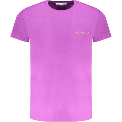 TRUSSARDI PURPLE MEN'S SHORT SLEEVE T-SHIRT slika 1