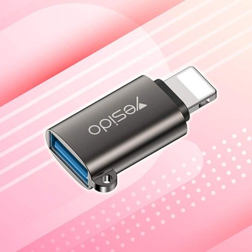 Yesido - OTG adapter (GS14) - USB 3.0 na Lightning- Plug & Play- 480 Mbps - crni slika 2