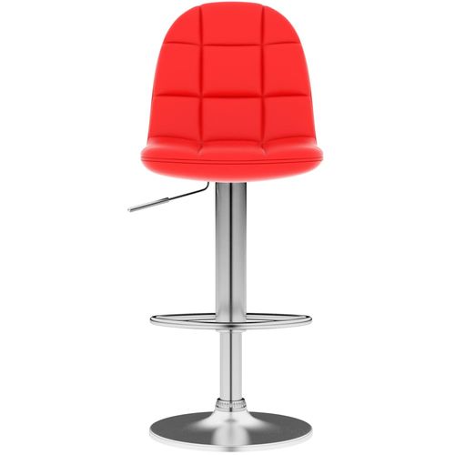 Barski stolac od umjetne kože crveni slika 2