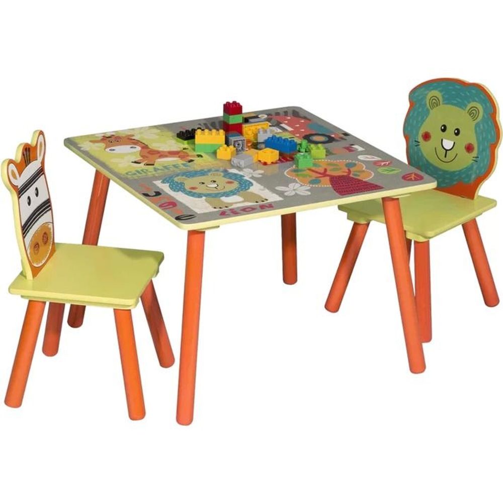 Kinder Home Dječiji drveni sto sa dvije stolice Kid Safari slika 3