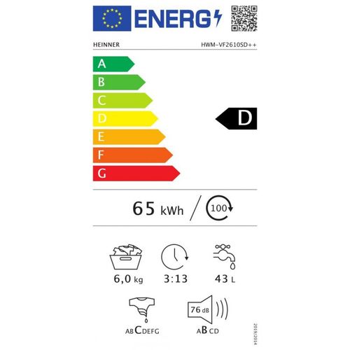 Heinner perilica rublja HWM-VF2610SD++ slika 4