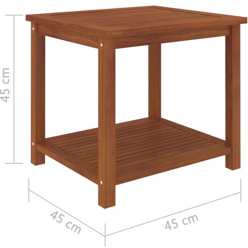 Bočni stolić od masivnog bagremovog drva 45 x 45 x 45 cm slika 12
