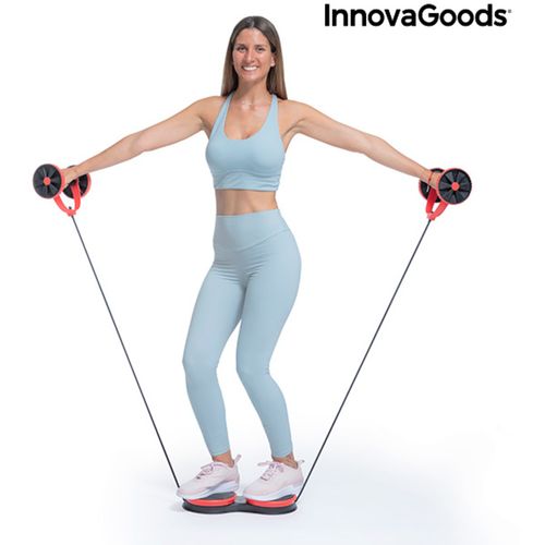 Valjak za trbušnjake s rotirajućim diskovima, elastičnim trakama i vodičem za vježbanje Twabanarm InnovaGoods slika 4
