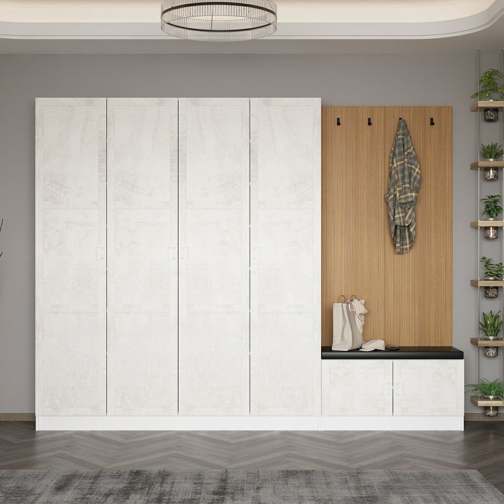 Hall Stand Noah - 8309, Bijela Boja slika 1