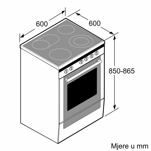 Bosch štednjak HKA090150 slika 6