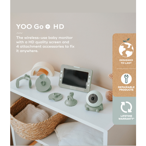 Babymoov video alarm Yoo Go Plus 5" HD - Green slika 10