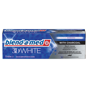 Blend a Med 3DW pasta za zube Charcoal 75ml