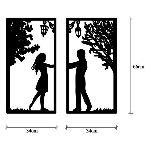 Wallity Metalna zidna dekoracija, Meeting With Love slika 7