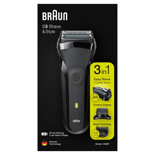 Braun brijaći aparat 300BT crni (3U1) slika 2