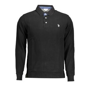 US POLO MEN'S LONG SLEEVED POLO BLACK