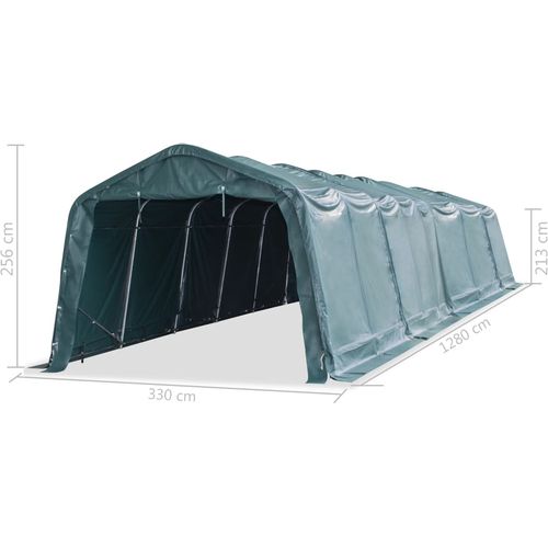 Uklonjivi šator za stoku PVC 550 g/m² 3,3 x 12,8 m tamnozeleni slika 34