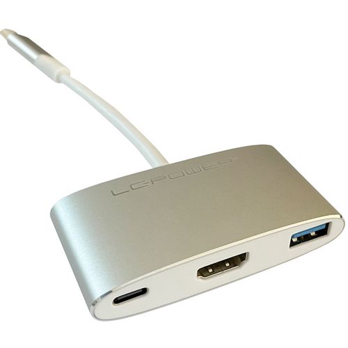 USB LC Power LC-HUB-C-MULTI-4 USB Type C HUB 1xUSB3.0 ,1x Type C-charging port, 1x HDMI 4K slika 1