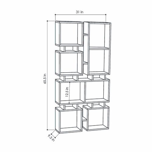 Woody Fashion Polica za knjige, hrast, Rail No.1 - Oak slika 3