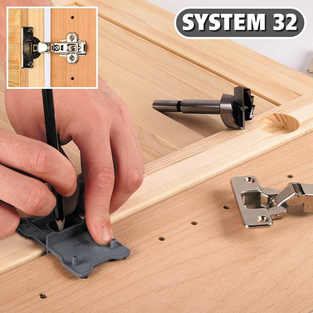 Wolfcraft Set Forstner Svrdlo fi 35mm x 90 mm + Šablon Za Šarke / 2 dijelni - 8728000 slika 6