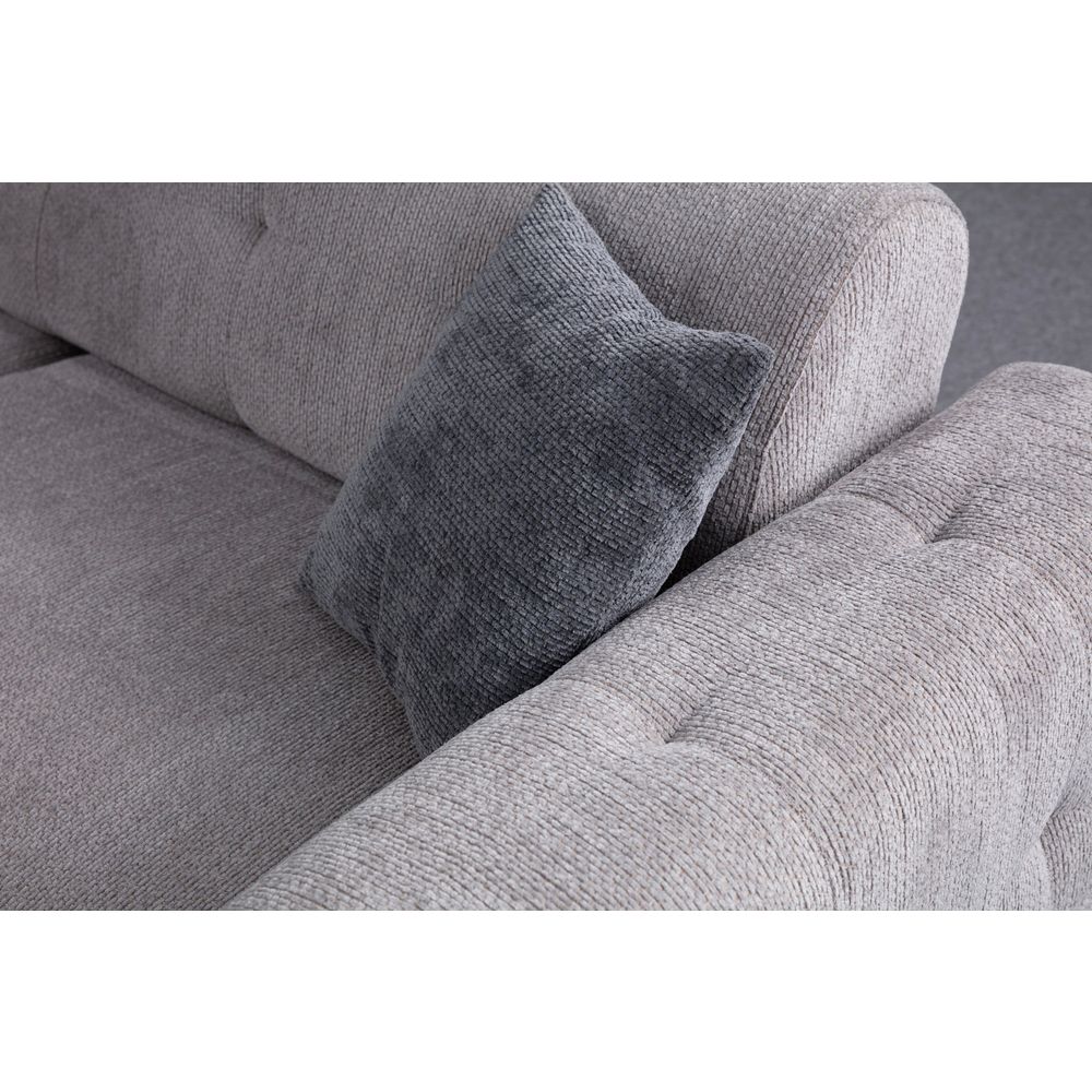 Athena Corner L2-C-3R - Svijetlosiva Ugaona Sofa slika 3