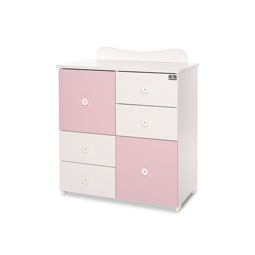 LORELLI CUPBOARD NEW Komoda za Previjanje White/Orchid Pink slika 3