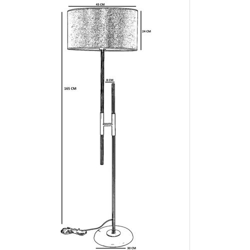 Felix Siyah Lambader Silindir Rattan Abajurlu Wicker Floor Lamp slika 4